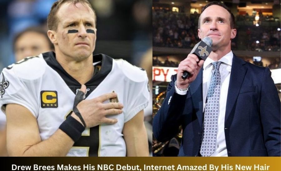 drew brees makes his nbc debut, internet amazed by his new hair