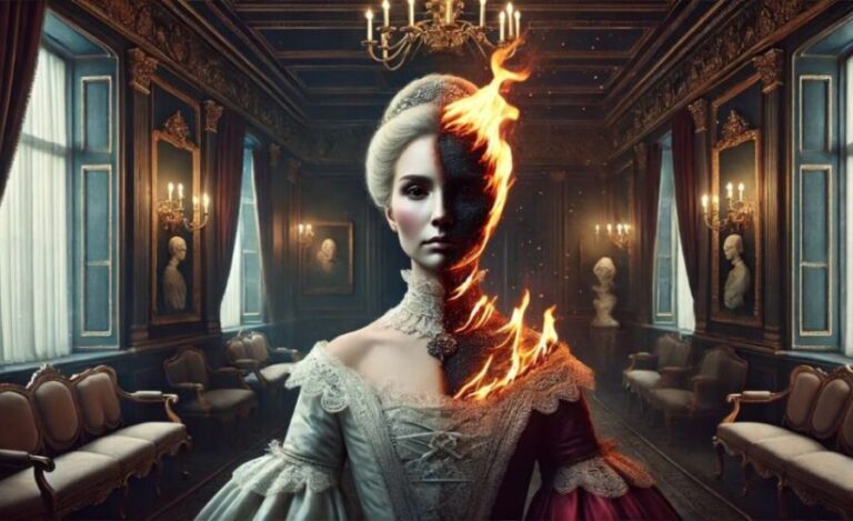 Countess With Half Burn Face Ai